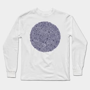 Held Together - a pattern of navy blue doodles Long Sleeve T-Shirt